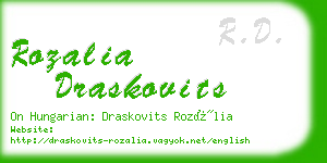 rozalia draskovits business card